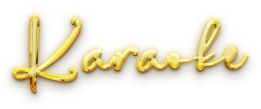 Karaoke Gold Typography